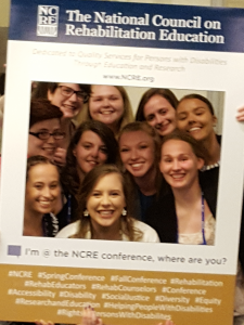 Rehabilitation Services Students at NCRE (April 2016)